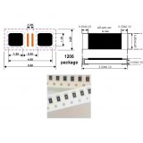 مقاومت 1 کیلو اهم SMD ، بسته بندی 1206 بسته 50 تایی